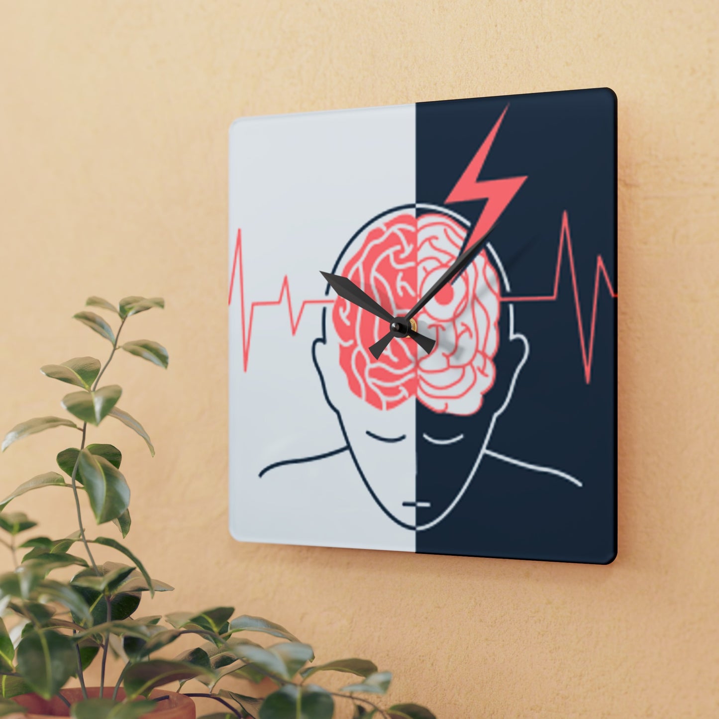 "The Brain Stroke of Midnight" Acrylic Wall Clock