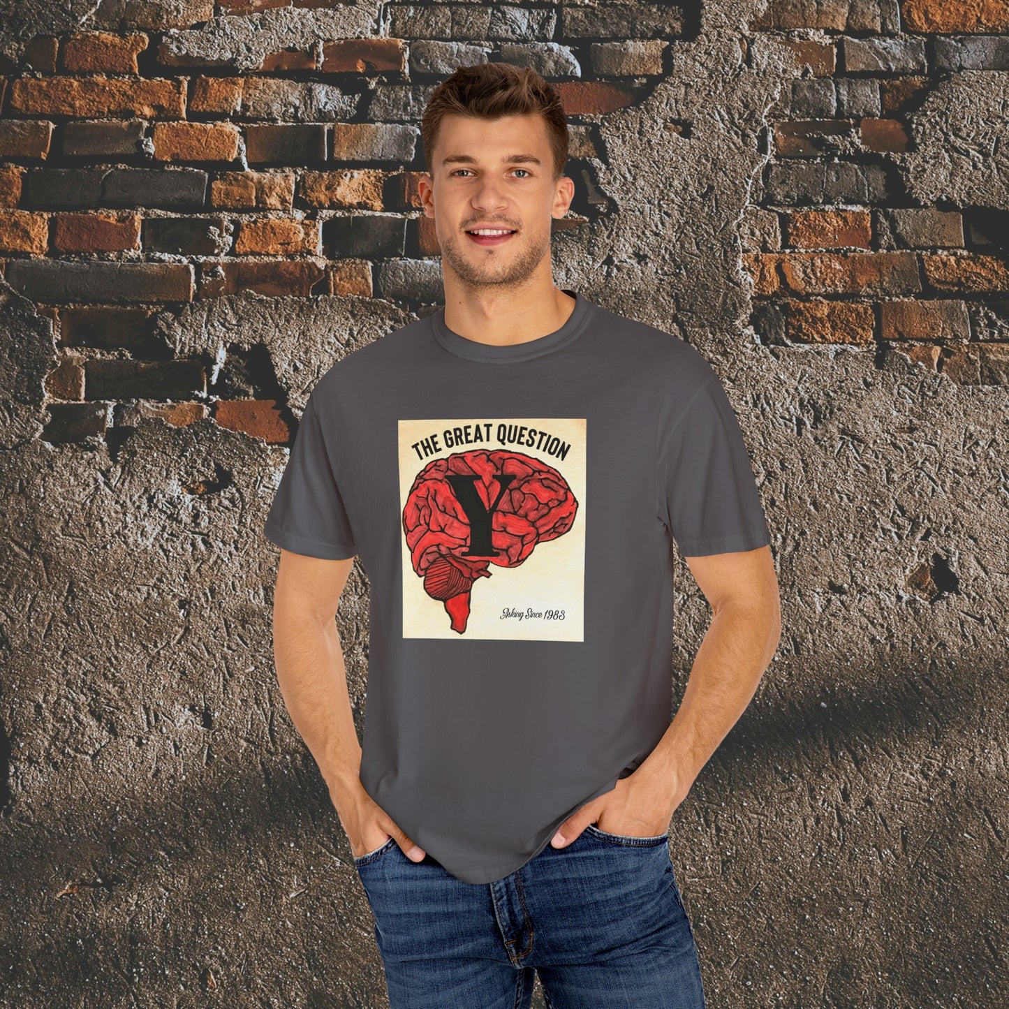 'Our Staple! T.G.Q. Branded Tee' Unisex Garment-Dyed T-shirt