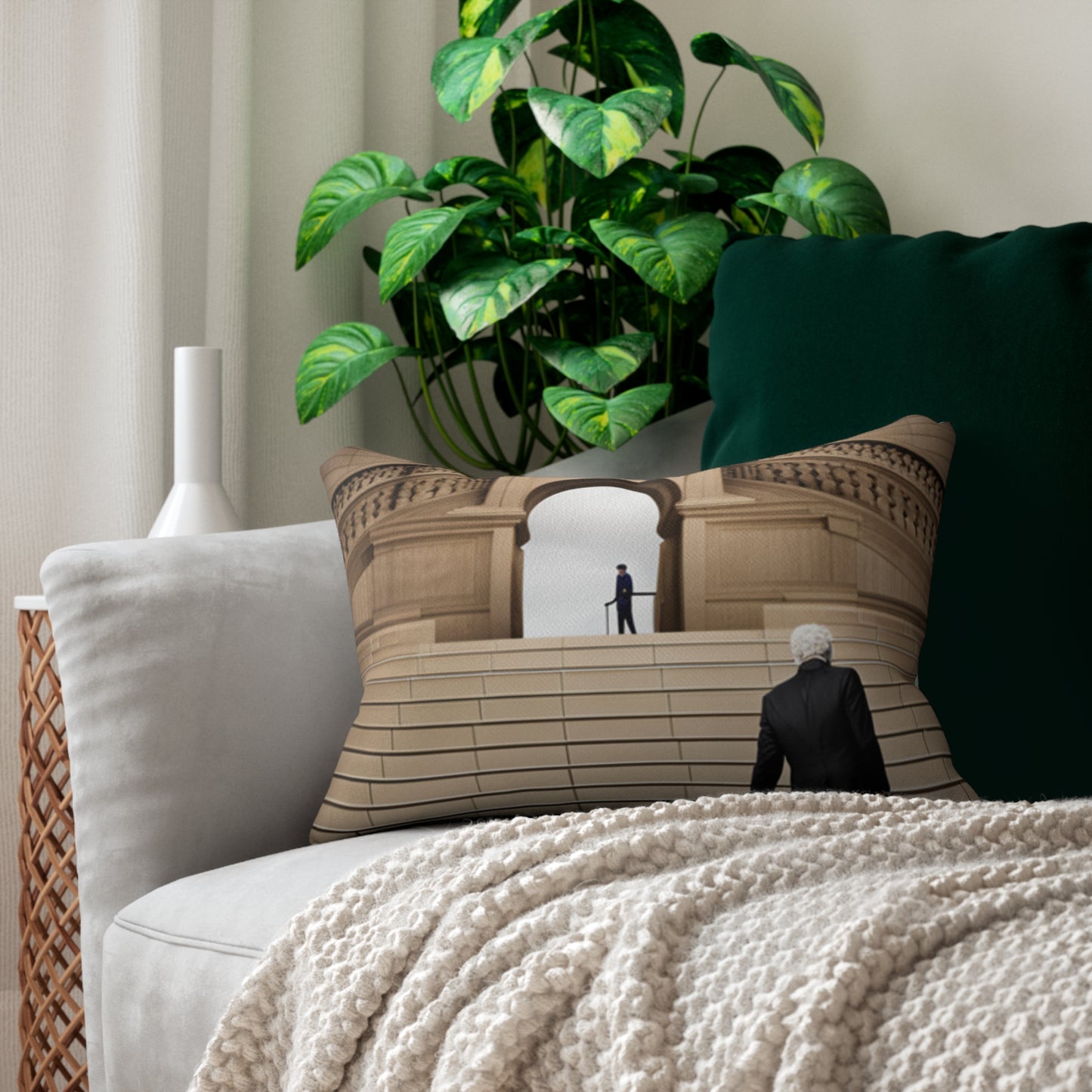 'Ouuucchh' Spun Polyester Lumbar Pillow