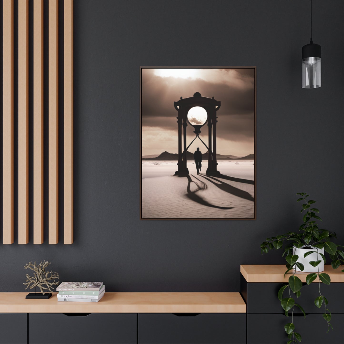 'Fugit Irreparabile Tempus' Gallery Canvas Wraps, Vertical Frame
