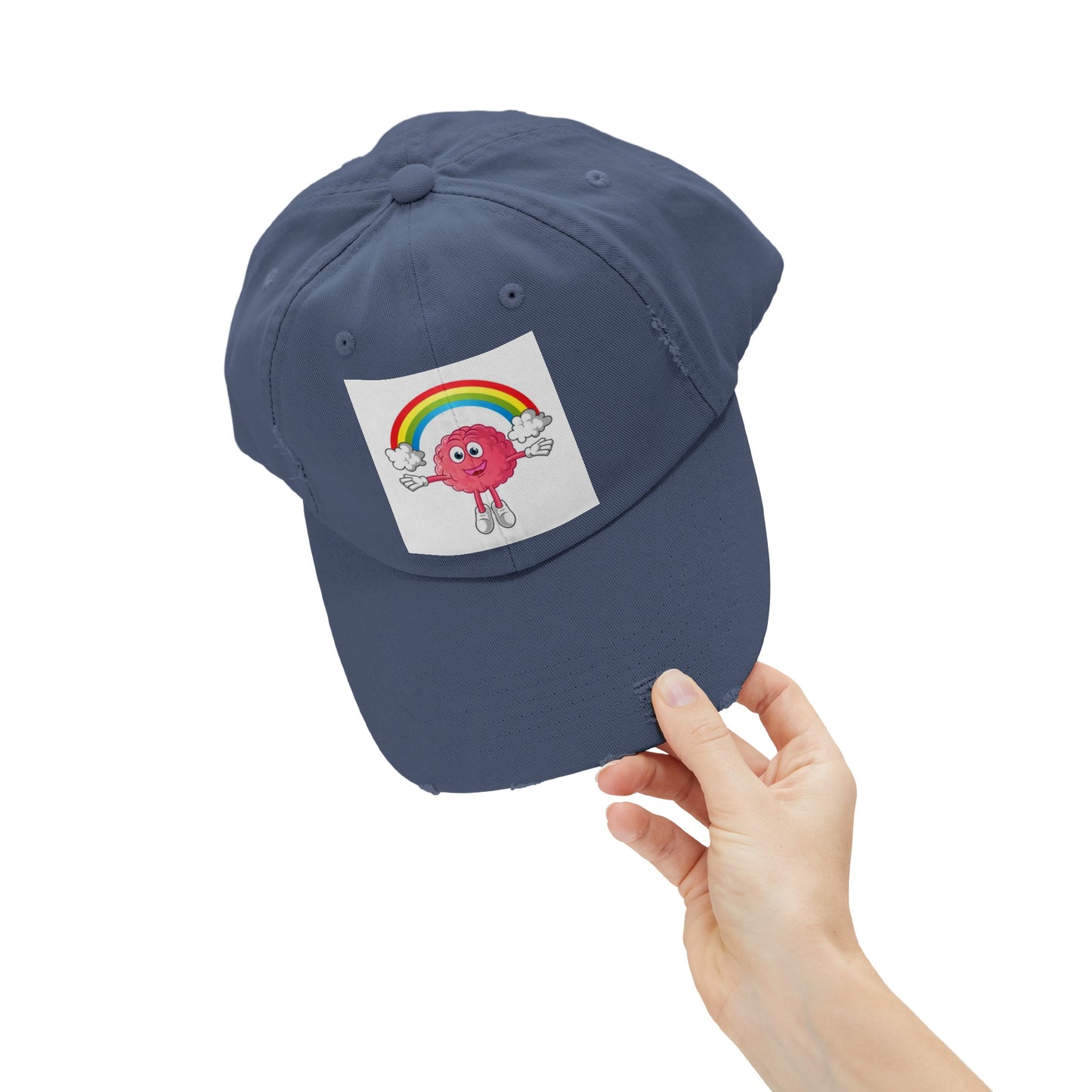 'Under The Rainbow' Unisex Distressed Cap