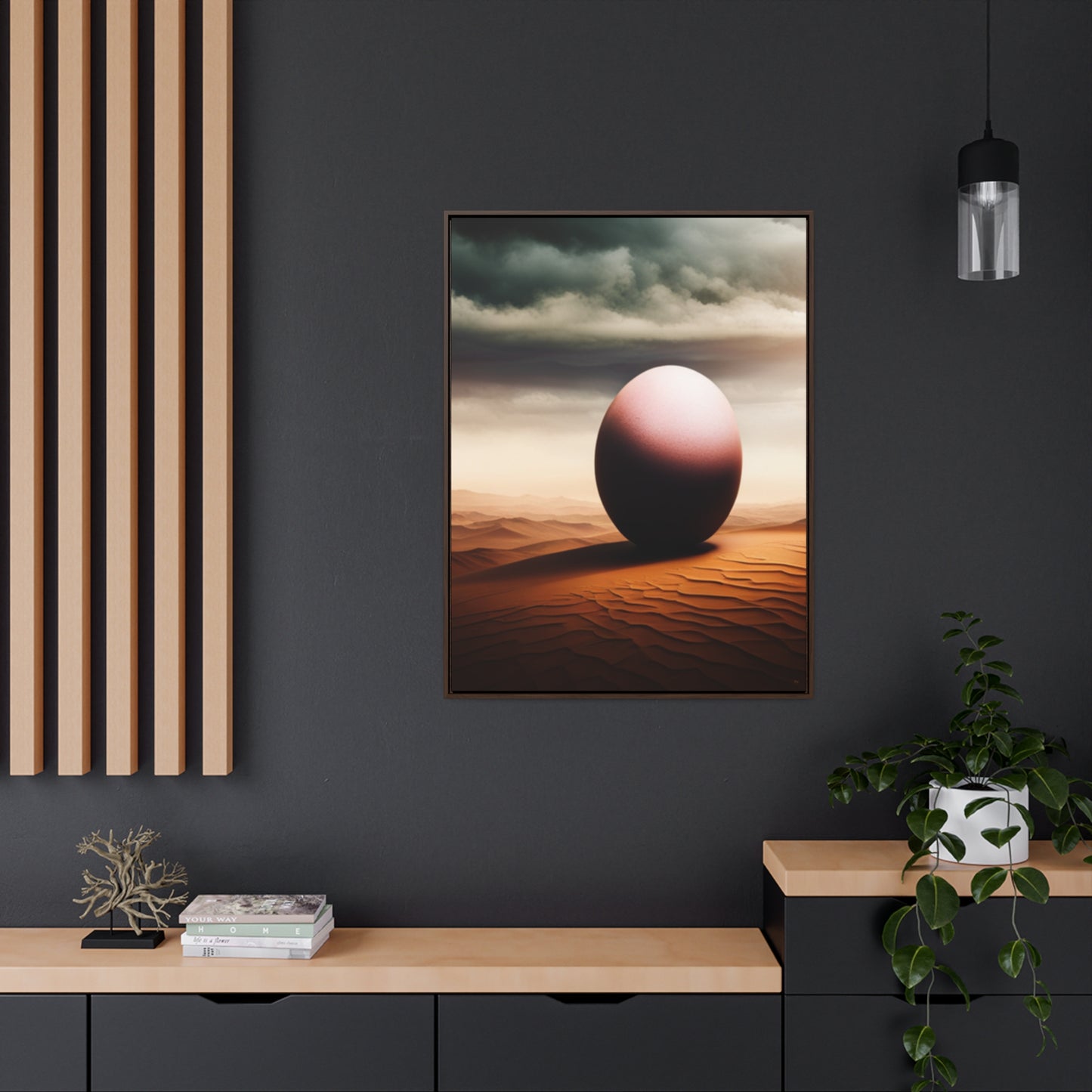 'Eggsistential Playns' Gallery Canvas Wraps, Vertical Frame