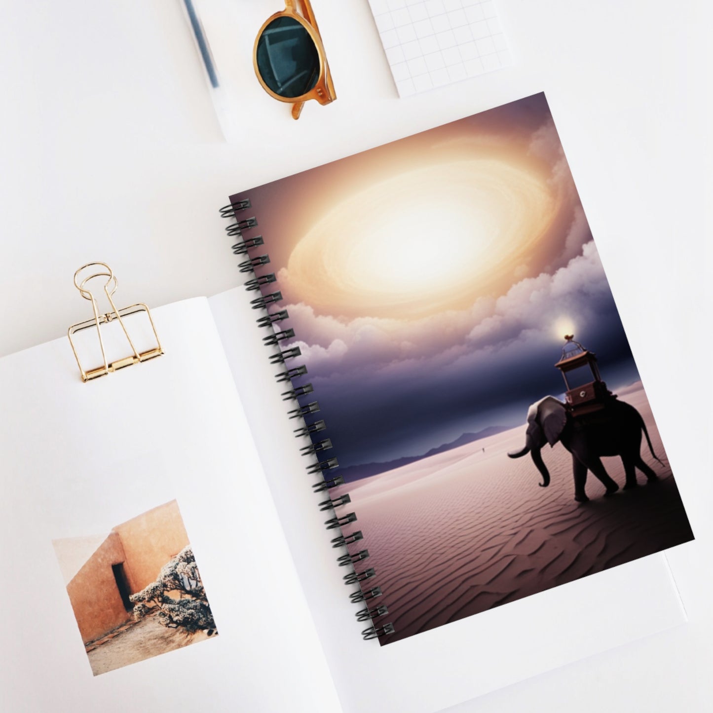 "Into the night light" Spiral Notebook - Ruled Line