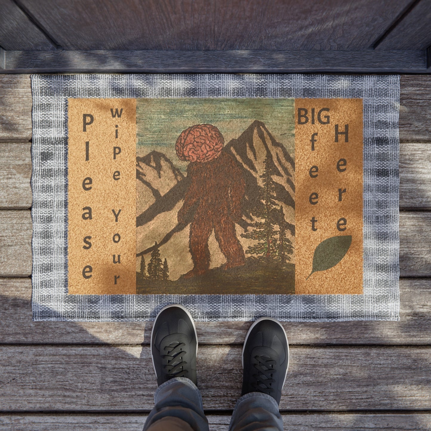 Brainy Bigfoot Doormat