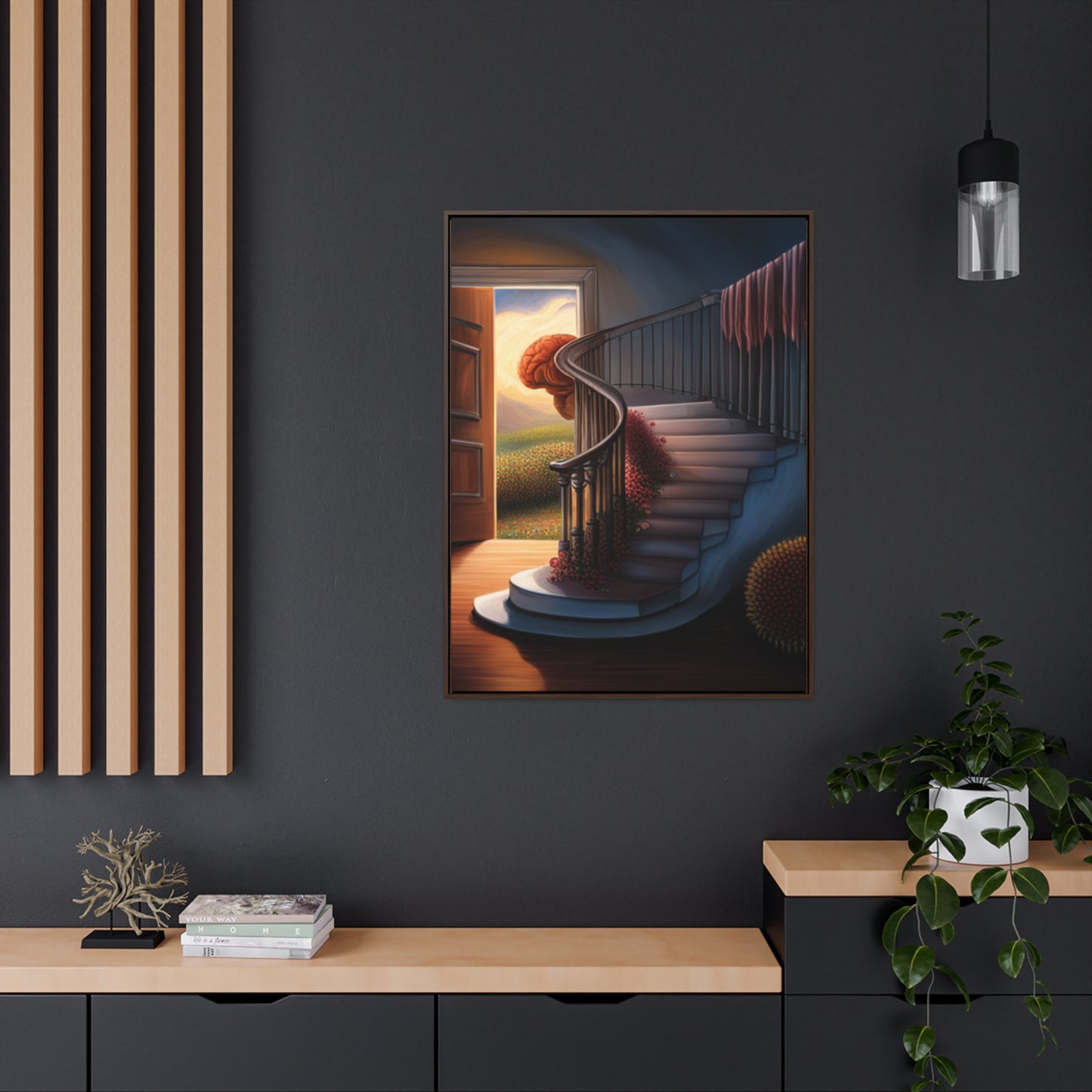 'Anyone home' Gallery Canvas Wraps, Framed