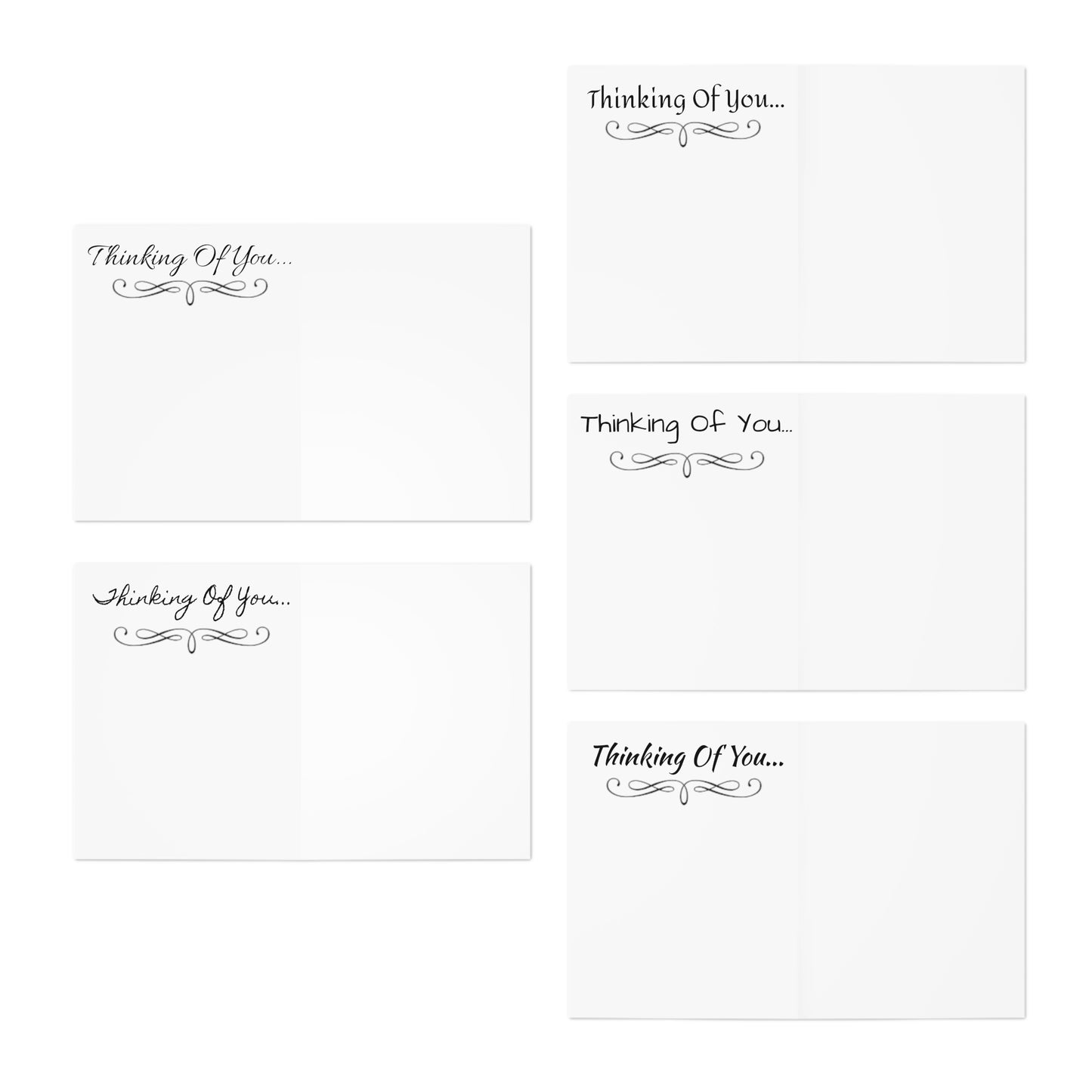 'Abstract Thinking of You' Multi-Design Greeting Cards (5-Pack)