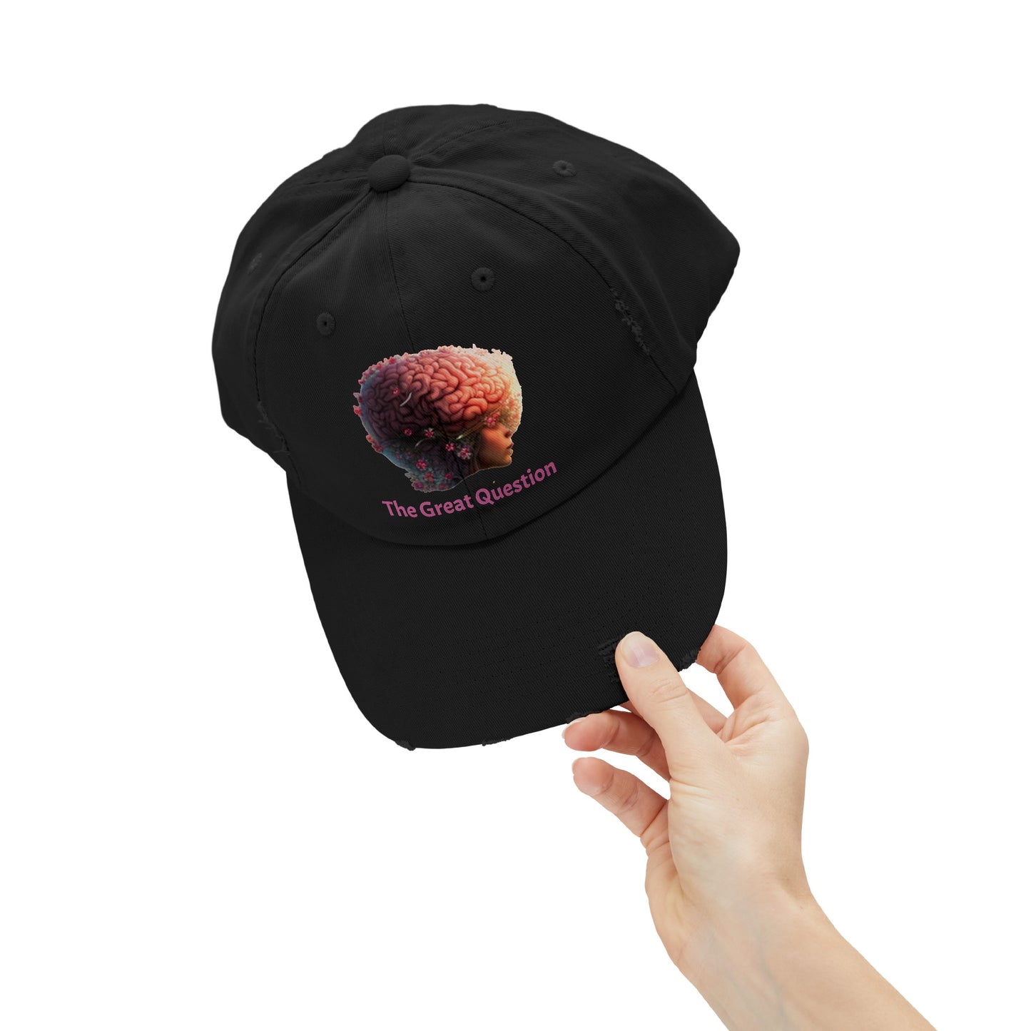 'Beautiful Brain' Unisex Distressed Cap