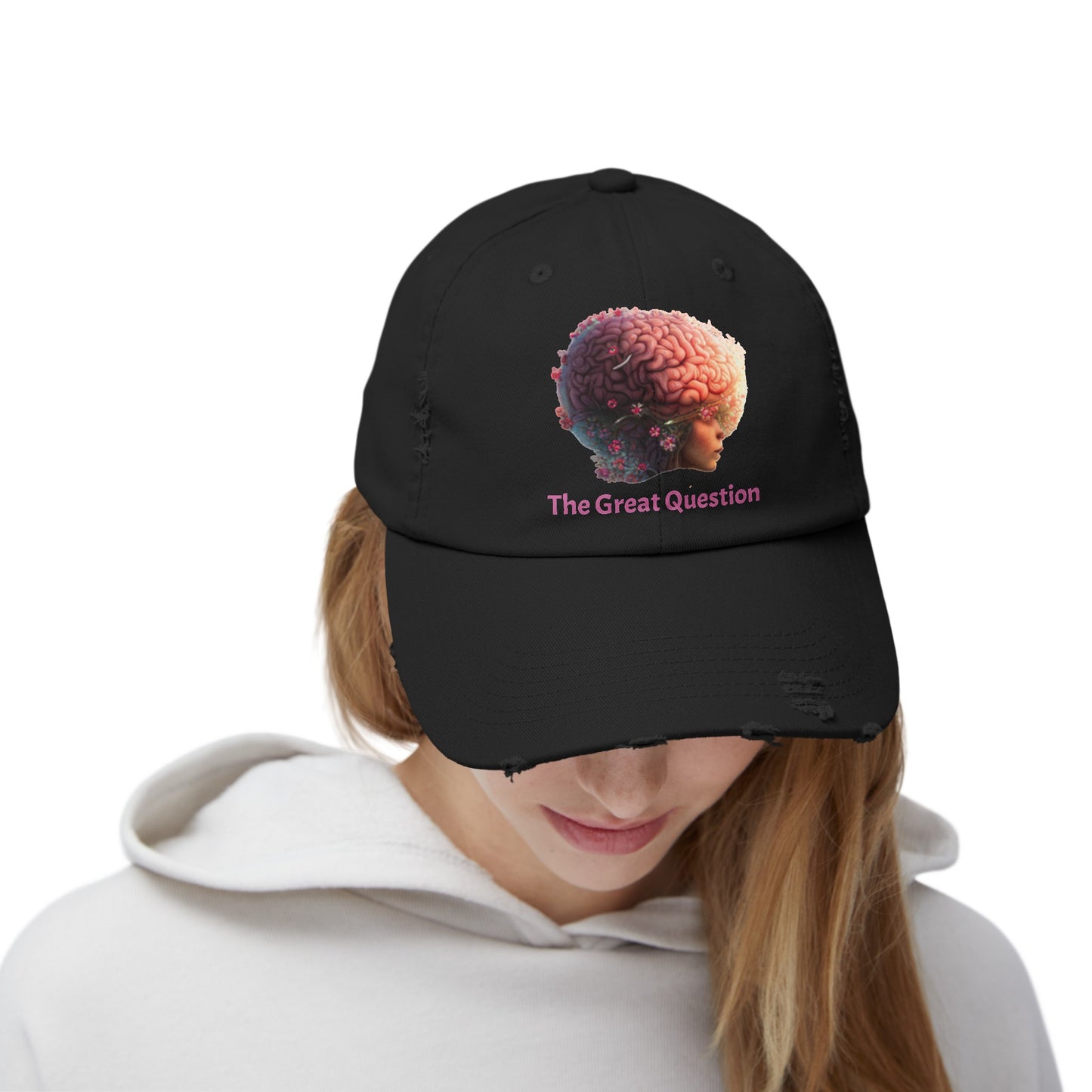 'Beautiful Brain' Unisex Distressed Cap