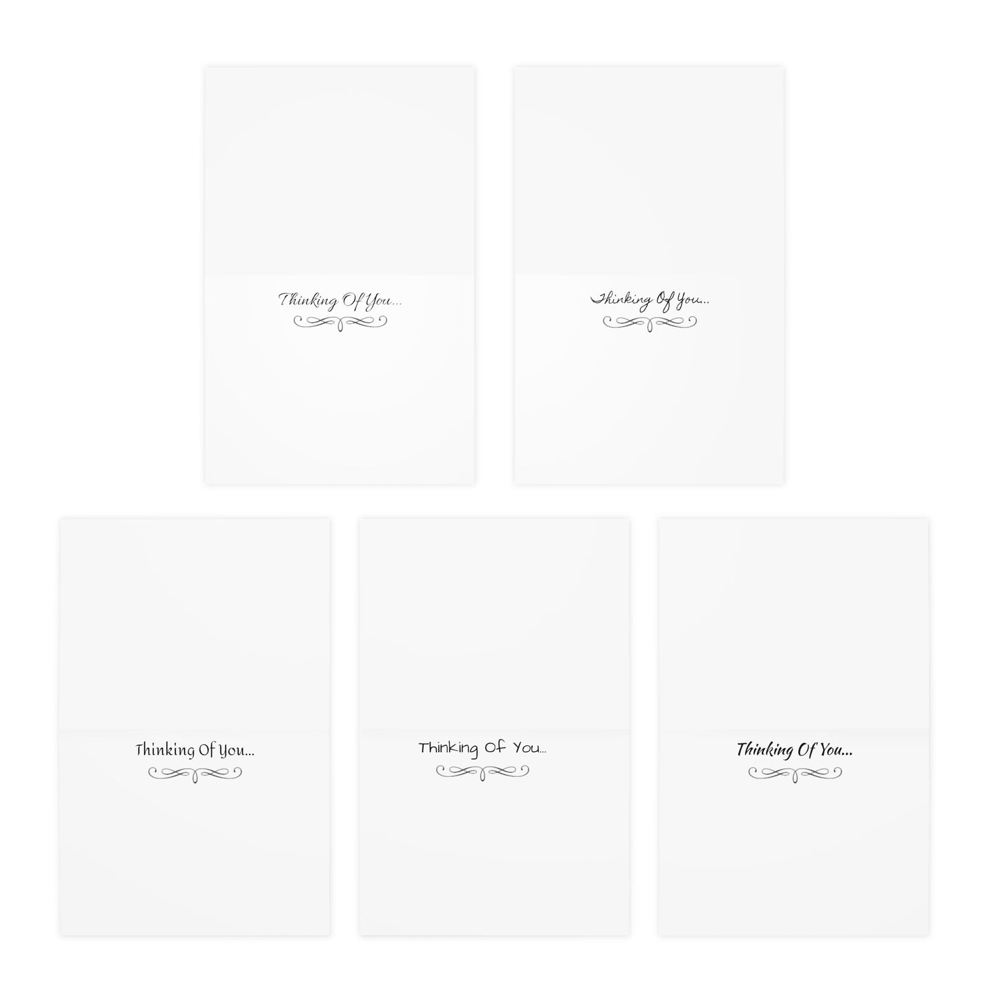'Abstract Thinking of You II' Multi-Design Greeting Cards (5-Pack)